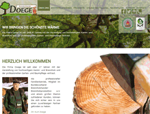 Tablet Screenshot of brennholz-doege.de